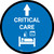 Critical Care Straight Ahead Arrow with Icon Circular - Floor Sign