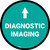 Diagnostic Imaging Arrow Straight Circular - Floor Sign