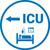 ICU Left Arrow with Icon Circular - Floor Sign