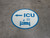 ICU Left Arrow with Icon Circular - Floor Sign