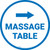 Massage Table Arrow Right Circular - Floor Sign