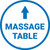Massage Table Arrow Straight Circular - Floor Sign