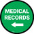 Medical Records Left with Arrow Circular - Floor Sign