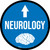 Neurology Arrow Straight Circular - Floor Sign