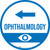 Ophthalmology Arrow Left Circular - Floor Sign