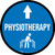 Physiotherapy Arrow Straight Circular - Floor Sign