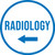 Radiology Arrow Left Circular - Floor Sign