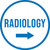 Radiology Arrow Right Circular - Floor Sign