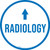 Radiology Arrow Straight Circular - Floor Sign