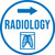 Radiology Right Arrow with Icon Circular - Floor Sign