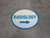 Radiology Right with Arrow Circular - Floor Sign