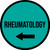 Rheumatology Arrow Left Circular - Floor Sign