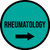Rheumatology Arrow Right Circular - Floor Sign