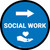 Social Work Arrow Right Circular - Floor Sign