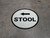 Stool Arrow Left Circular - Floor Sign