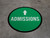 Admissions Ahead with Arrow Circular - Floor Sign