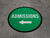 Admissions Left with Arrow Circular - Floor Sign
