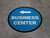 Business Center Arrow Left Circular - Floor Sign