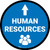 Human Resources Arrow Straight Circular - Floor Sign