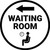 Waiting Room Left Arrow with Icon Circular - Floor Sign