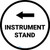 Instrument Stand Arrow Left Circular - Floor Sign