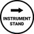 Instrument Stand Arrow Right Circular - Floor Sign