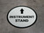 Instrument Stand Arrow Straight Circular - Floor Sign