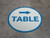 Table Arrow Right Circular - Floor Sign