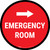 Emergency Room Right with Arrow Circular