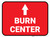 Burn Center Arrow Straight Rectangular - Floor Sign