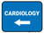 Cardiology Arrow Left Rectangular - Floor Sign