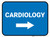 Cardiology Arrow Right Rectangular - Floor Sign