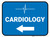 Cardiology With Icon Arrow Left Rectangular - Floor Sign