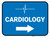 Cardiology With Icon Arrow Right Rectangular - Floor Sign