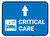 Critical Care Straight Ahead Arrow with Icon Rectangular - Floor Sign