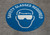 Safety Glasses Required -  Floor Sign