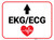 EKG/ECG Arrow Straight Rectangular - Floor Sign
