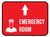 Emergency Room Ahead with Dr Icon Rectangular - Floor Sign