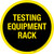 Testing Equipment Rack (Yellow Text) - Floor Sign