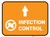 Infection Control Ahead with Icon Rectangular - Floor Sign