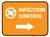 Infection Control Right Arrow with Icon Rectangular - Floor Sign