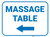 Massage Table Arrow Left Rectangular - Floor Sign