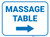 Massage Table Arrow Right Rectangular - Floor Sign