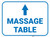 Massage Table Arrow Straight Rectangular - Floor Sign
