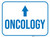 Oncology Arrow Straight Rectangular - Floor Sign