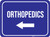 Orthopedics Arrow Left Rectangular - Floor Sign
