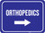 Orthopedics Arrow Right Rectangular - Floor Sign