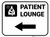 Patient Lounge Left Arrow with Icon Rectangular - Floor Sign