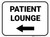 Patient Lounge Left with Arrow Rectangular - Floor Sign