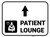 Patient Lounge Straight Ahead Arrow with Icon Rectangular - Floor Sign